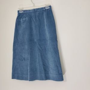 Gordon of Philadelphia Vintage  Blue Corduroy Skirt, Size 10 (see measur…
